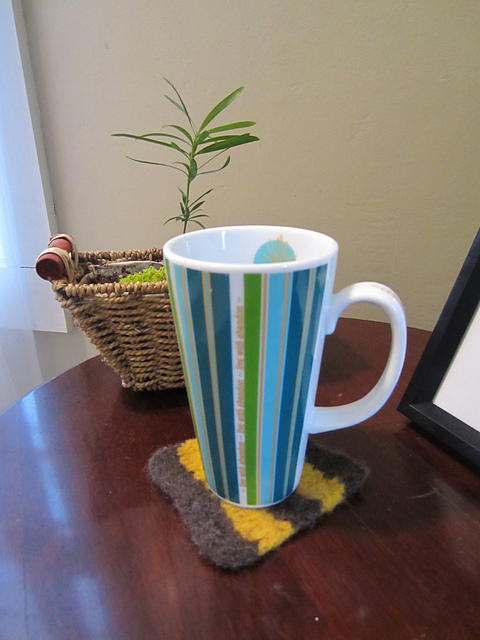 Striped Felt Coaster
