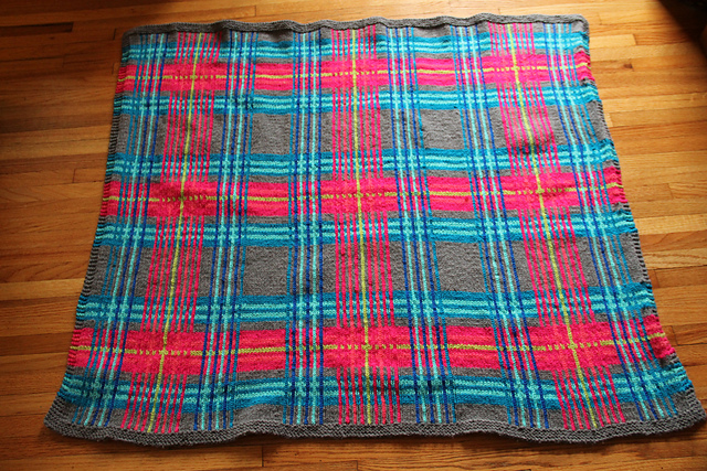 Faux Plaid Baby Blanket