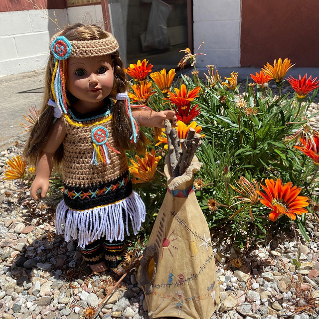 18" Doll Native American Outfit