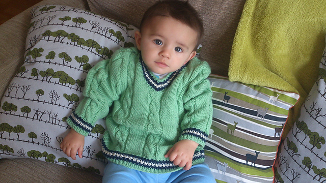 Cabled V Neck Sweater and Tank Top