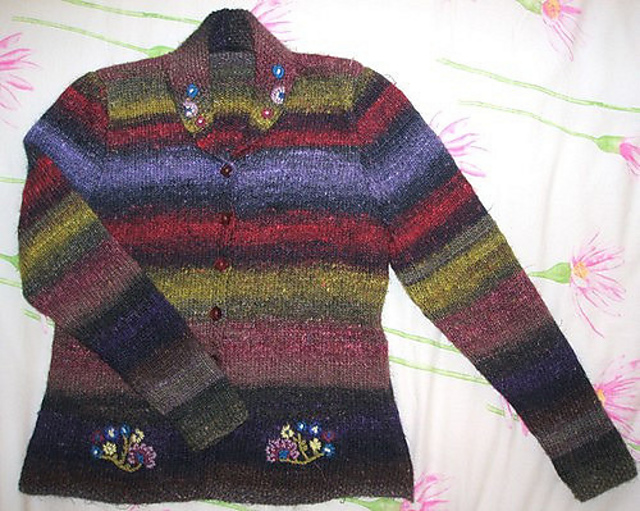 Tweed jacket with embroidery