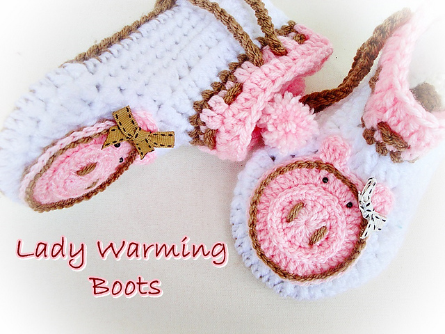 Lady Warming Crochet Boots 009