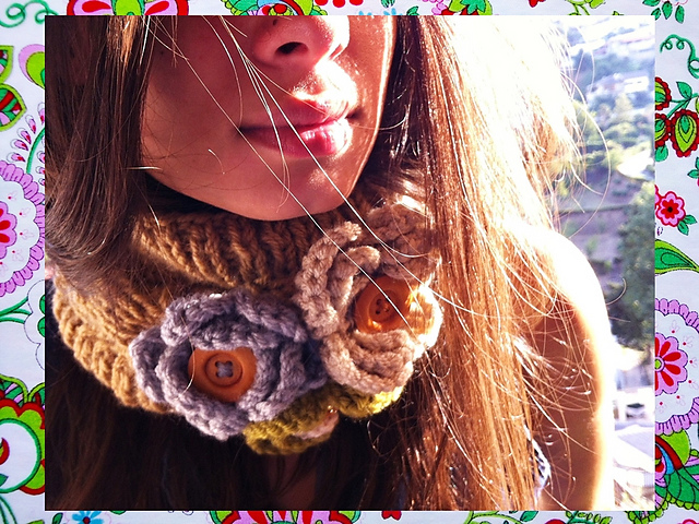 Romantic Crochet-Knitting  Cowl