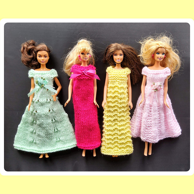 Ravelry: Barbie ~ Fashionista Barbie Long Dresses pattern by marianna mel