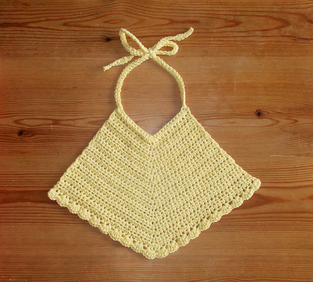 Pretty Cotton Crochet Baby Bib