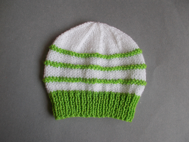 Garter Stitch Ridge Baby Hat