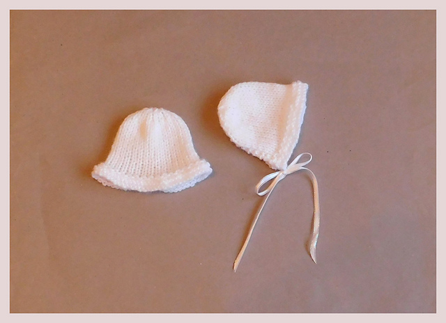 Sweet Angel Baby / Stillborn Hat and Bonnet