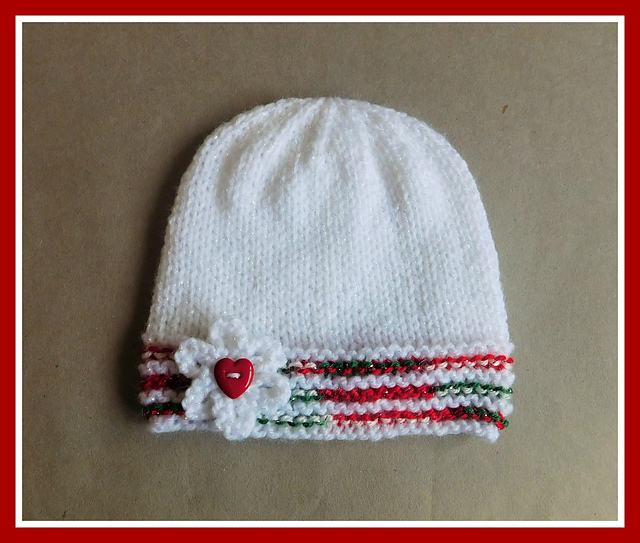 Christmas Glitz Baby Hat, Headband & Mittens