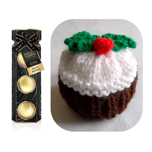 Christmas Pudding Bath Bomb Cover