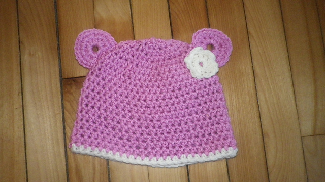 Hat with Bear Ears -Small Infant