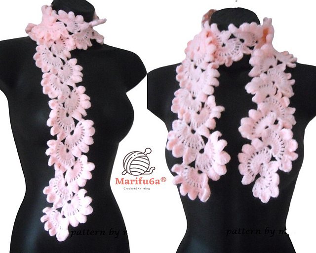 Pink lace scarf