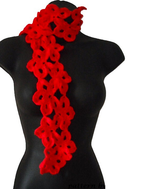 Red Lace Scarf
