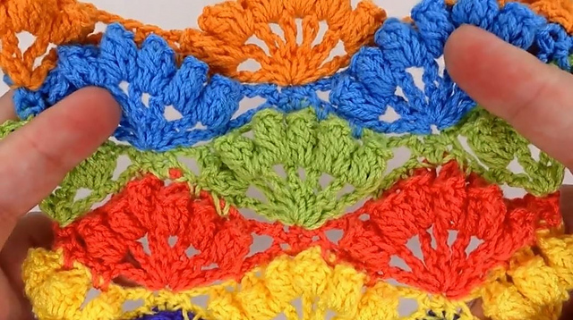 colorful popcorn shell blanket