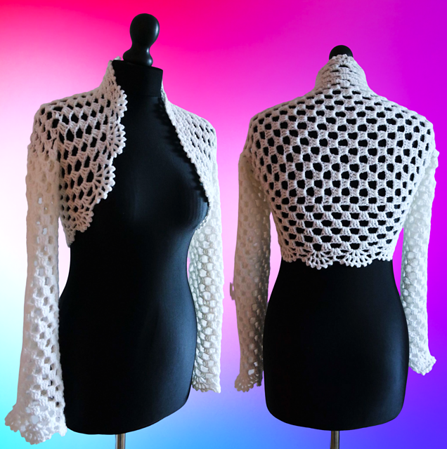 crochet bridal bolero