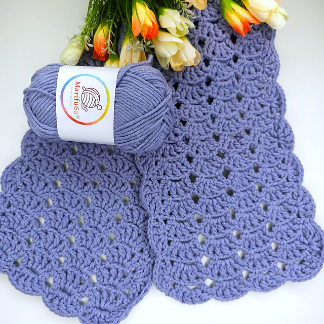 simple shell stitch scarf