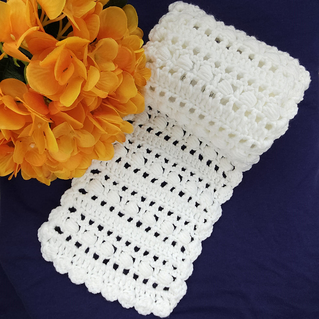 puff stitch scarf