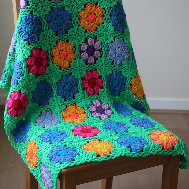 colorful flower blanket