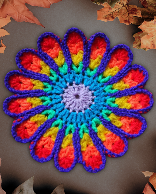 rainbow doily