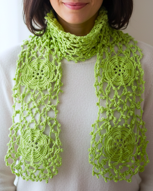Irish Style Rose Scarf