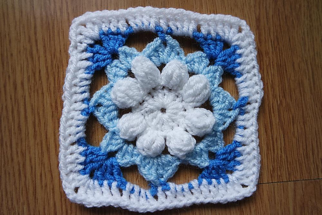 blue flower blanket
