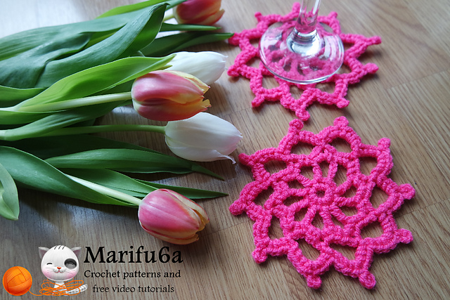 pink coaster hot pad