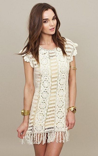 Vestido Com Franjas