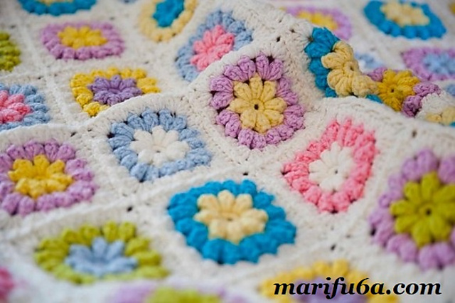 popcorn flower blanket