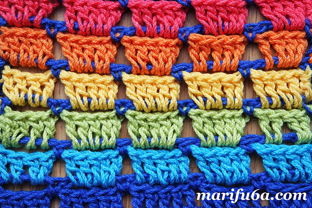 colorful block blanket