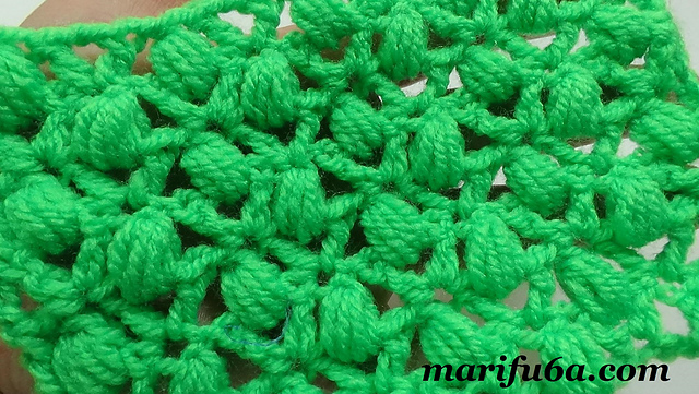 puff stitch for blanket