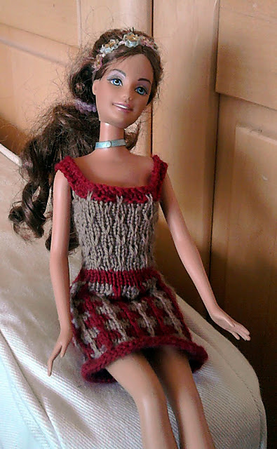 #0284 Brown and Beige dress