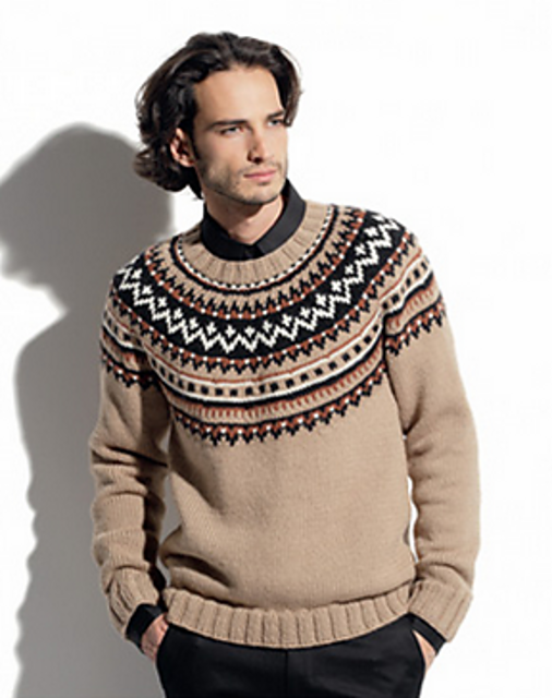 1. pull homme empiècement rond