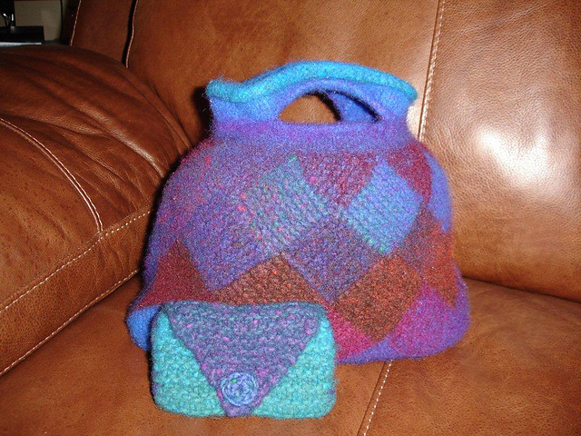 Coin & Cards Felted Colorscape Purse