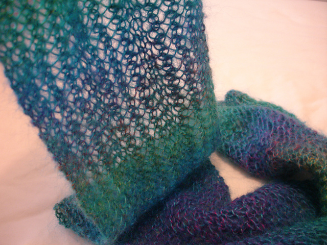 Scarf - adventures in YO K2tog #1