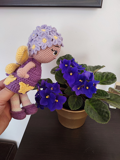 Amigurumi Princess Doll - butterfly