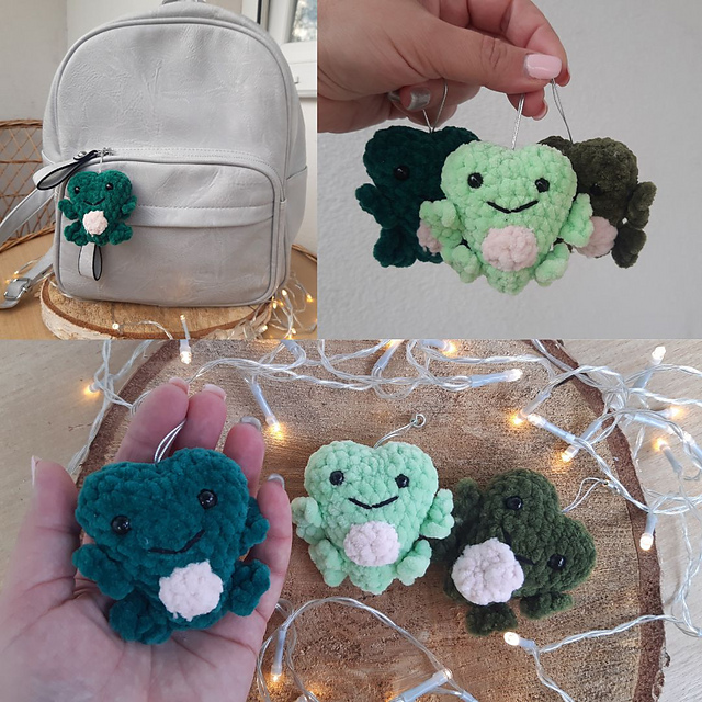 Heart Frog , Mini Frog Plushie