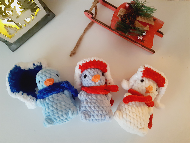 Snowman Keychain, Claus Ornament
