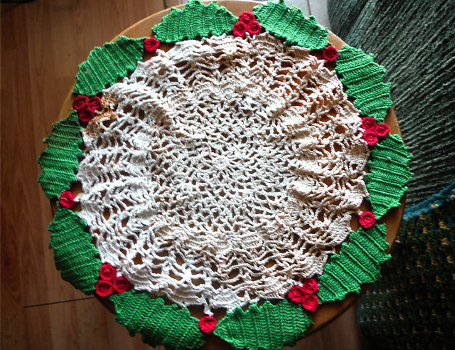 Holly Wreath Doily