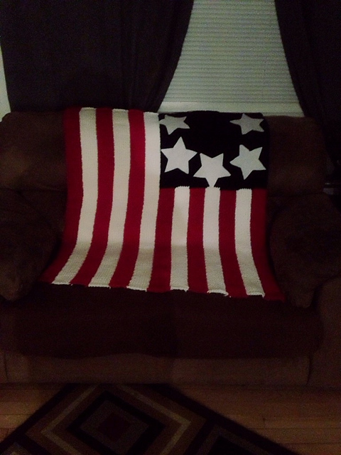 Loom Knitted Throw Blanket