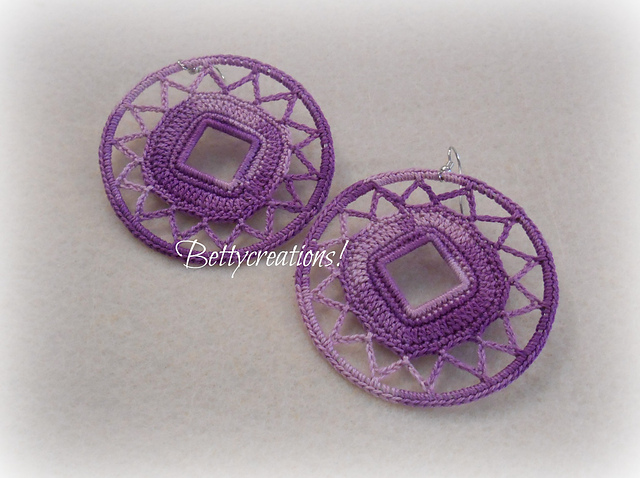Hoop Earrings Violet