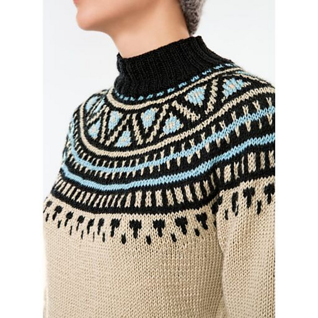 422 Pull empiècement jacquard - M0194