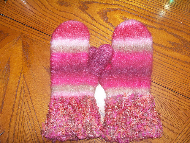 Fur-Cuffed Mittens