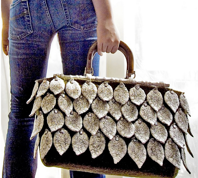 Silver Leaf Satchel