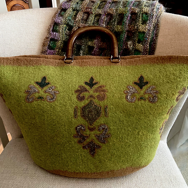 Needle Felted Bucket Bag