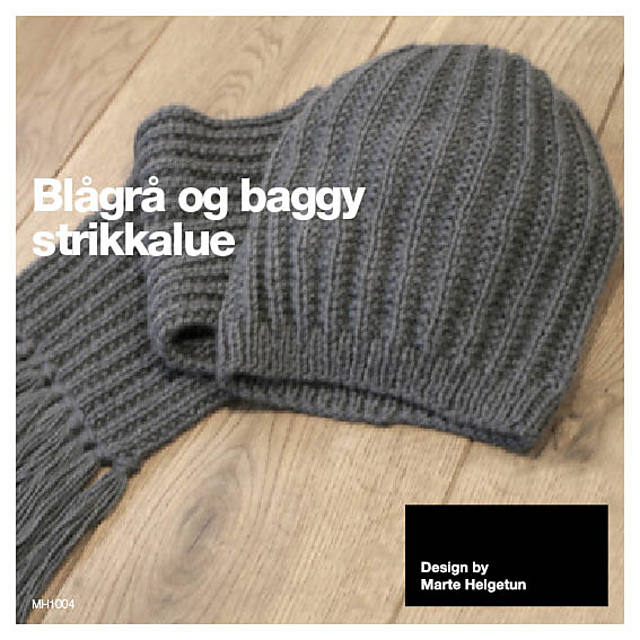 Baggy lue og skjerf i gammeldags stil