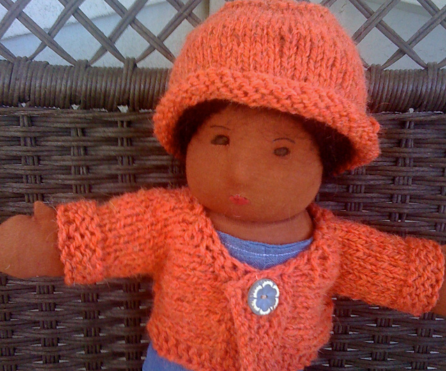 Doll Cardigan and Hat