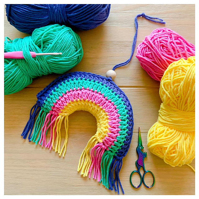 Rainbow Happy Wall Hanger