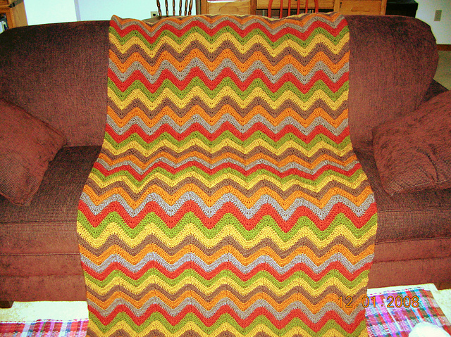 Tasseled afghan