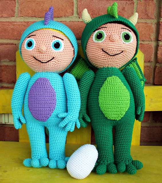 Dragon/Dinosaur Buddy with Egg Amigurumi