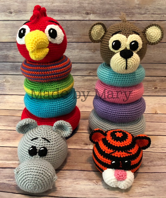 Ring Stacker Toy - Zoo Animals 2