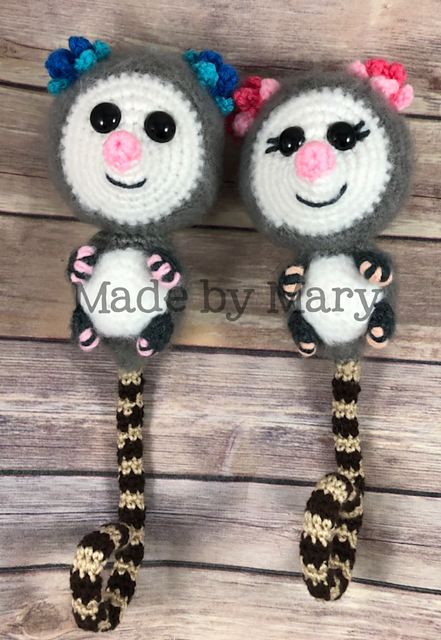 Ollie and Olive Opossum Amigurumi